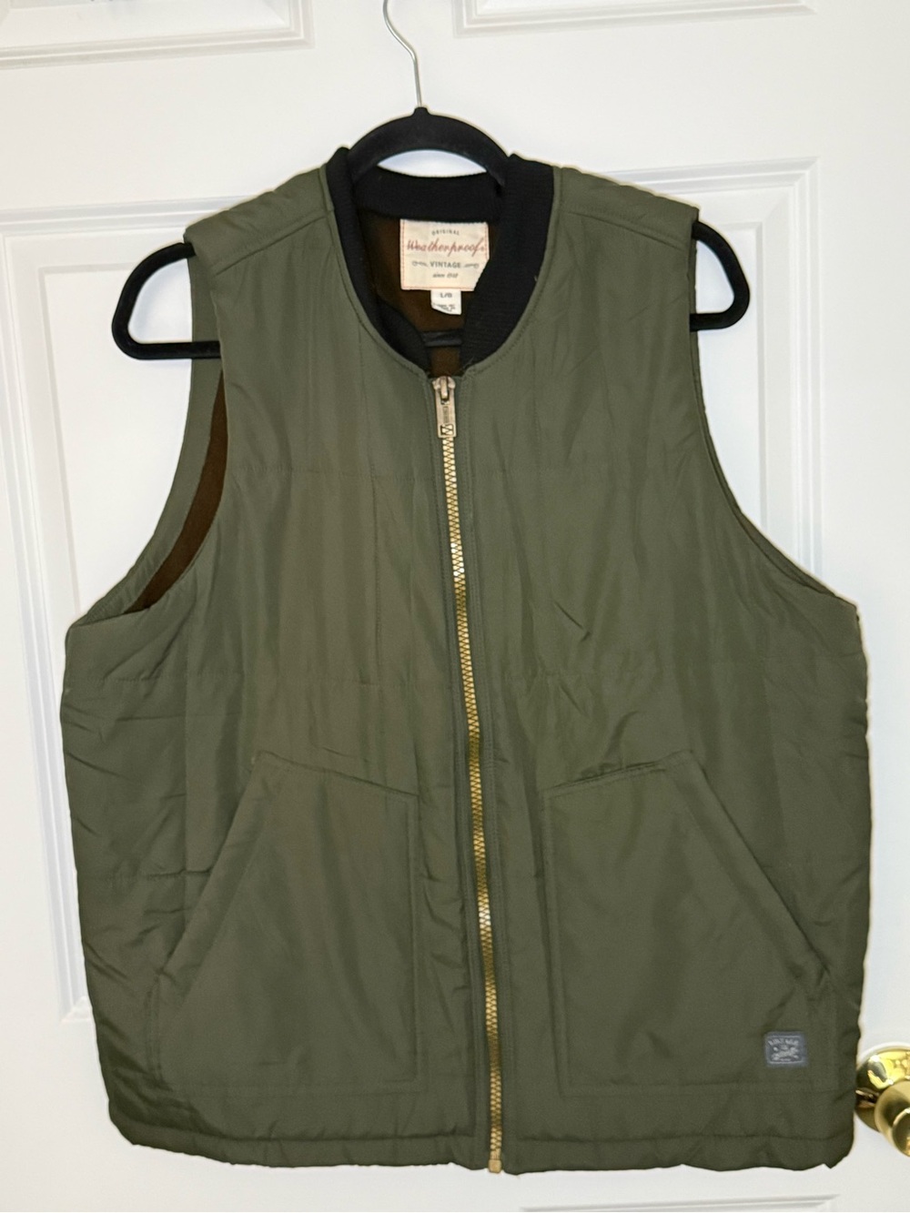 Men's 1948 Vintage Olive Green Vest Jacket - Weatherproof